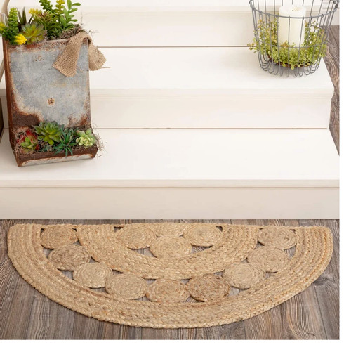 Jute half circle - , mat