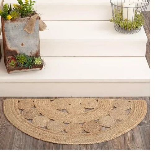 Handmade half circle jute door - half,