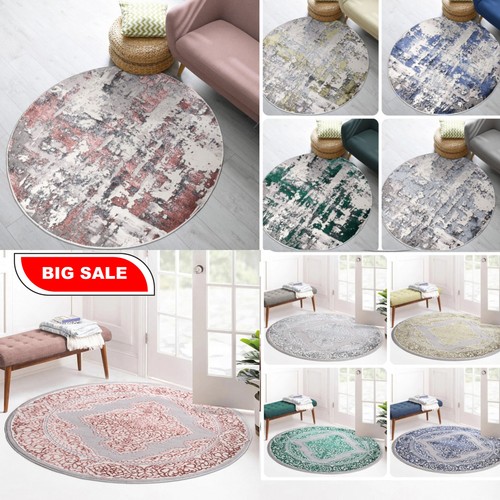 Modern round rug non - non, slip