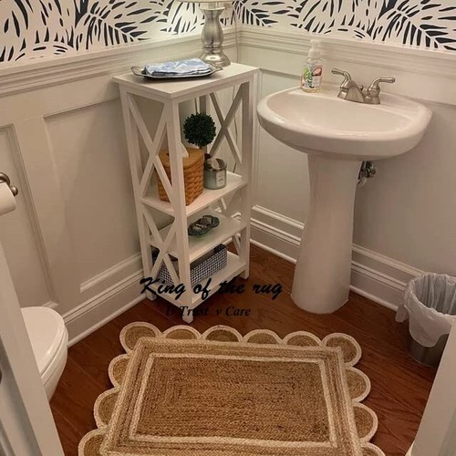 Jute door mat - door, half