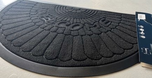 Half moon doormats black - moon,