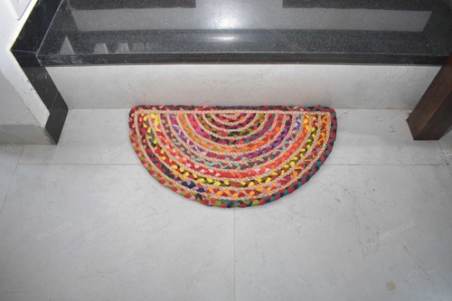 Half circle door - mat, jute