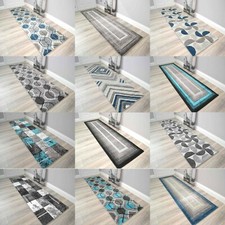 Hall Runner Rugs Grey Blue