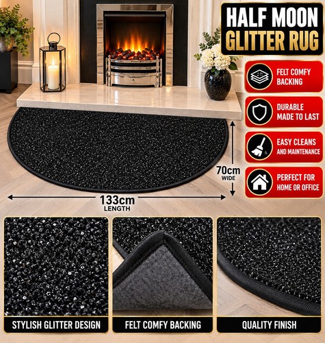 Glitter back half moon 133cm - glitter,