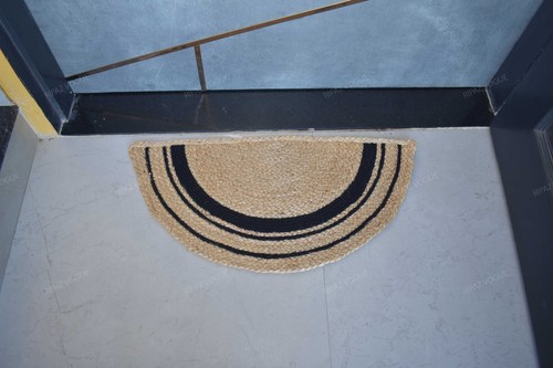 Door mat half - circle, handmade