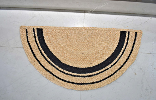 Jute rug door - jute, half