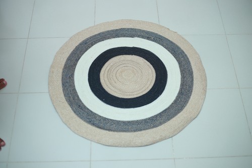 Round braided area rug - area,
