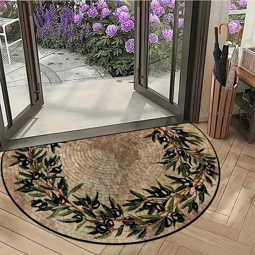 Semicircular door mat non slip - door,
