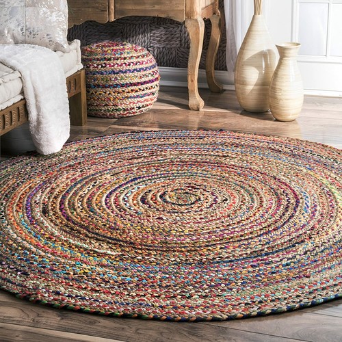 Rug jute cotton round - jute,
