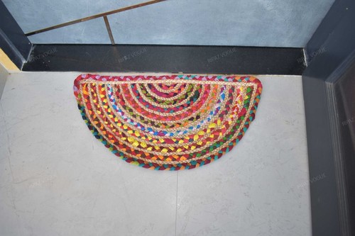 Hand braided rustic look rug - hand,